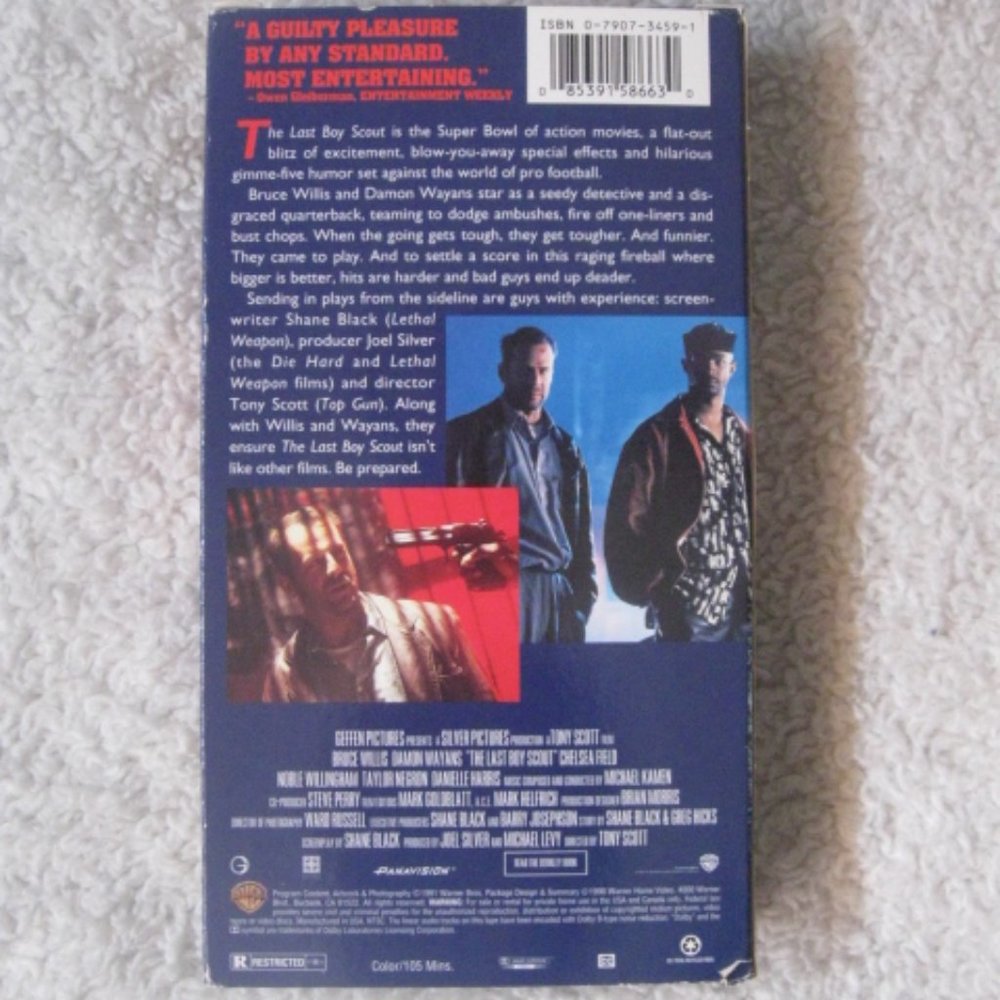 4/$15 The Last Boy Scout VHS - Picture 2 of 2